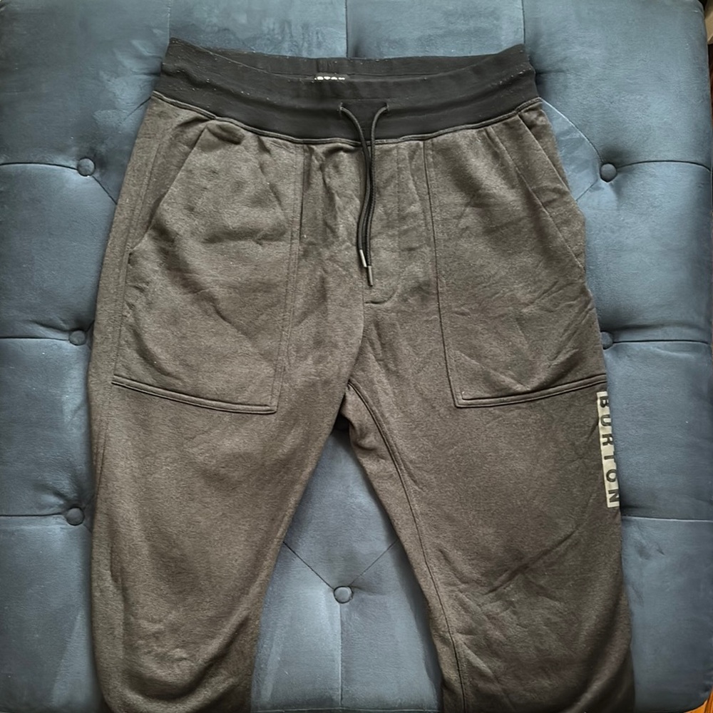 Burton Men's True Black Heather Oak Fleece Joggers (Size: Large)